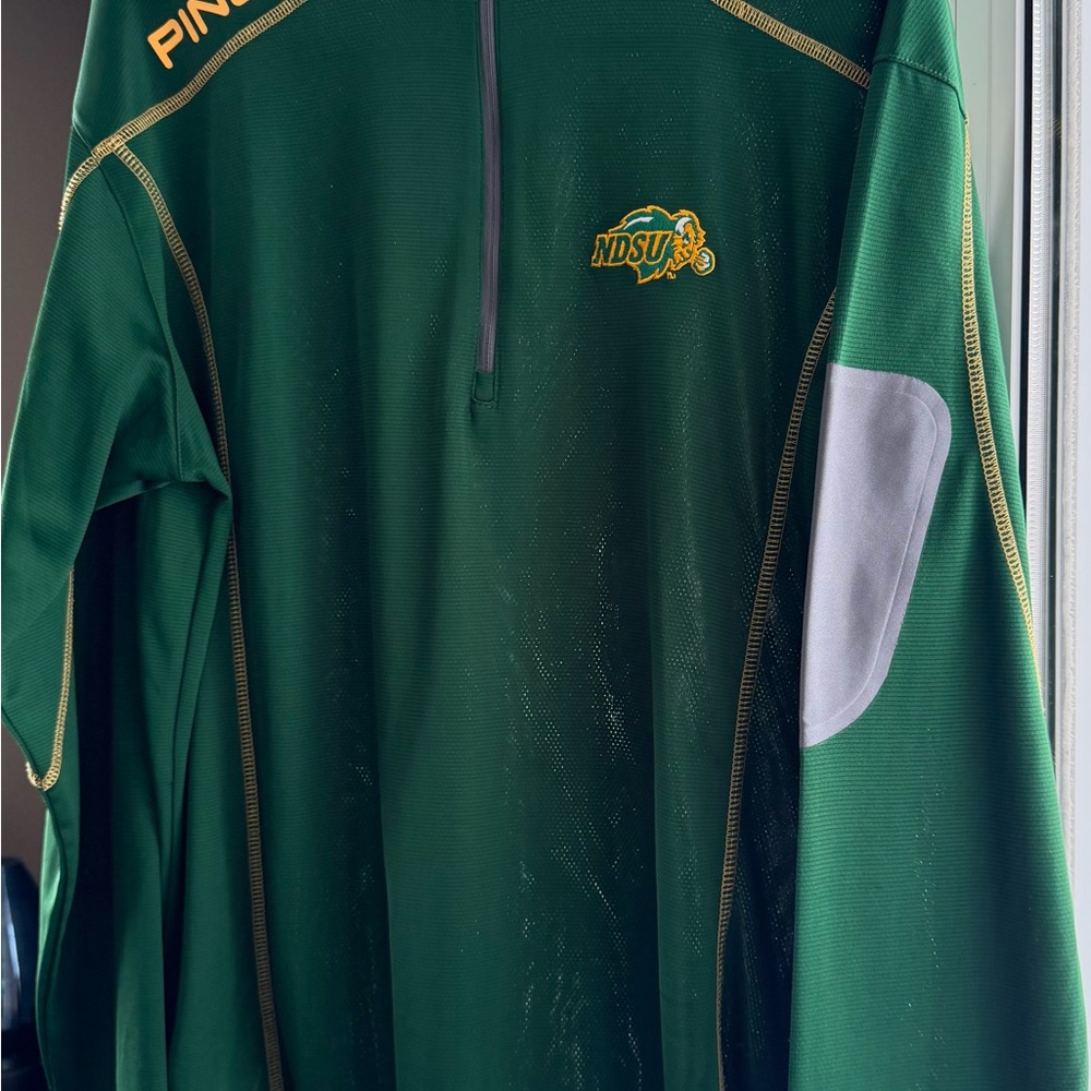 Ping Green Quarter-Zip Pullover with NDSU Logo